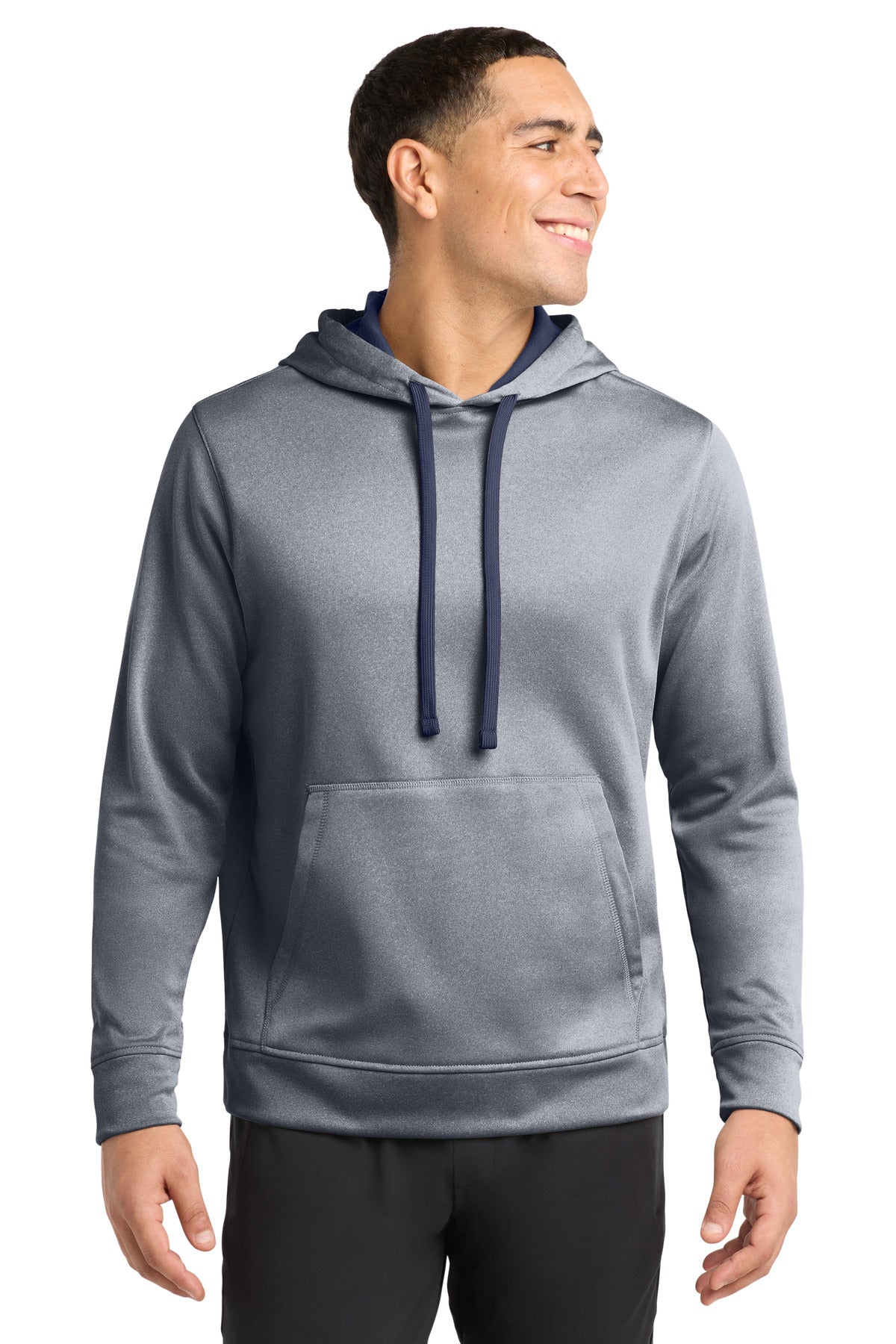 Sport-Tek  PosiCharge  Sport-Wick  Heather Fleece Hooded Pullover. ST264