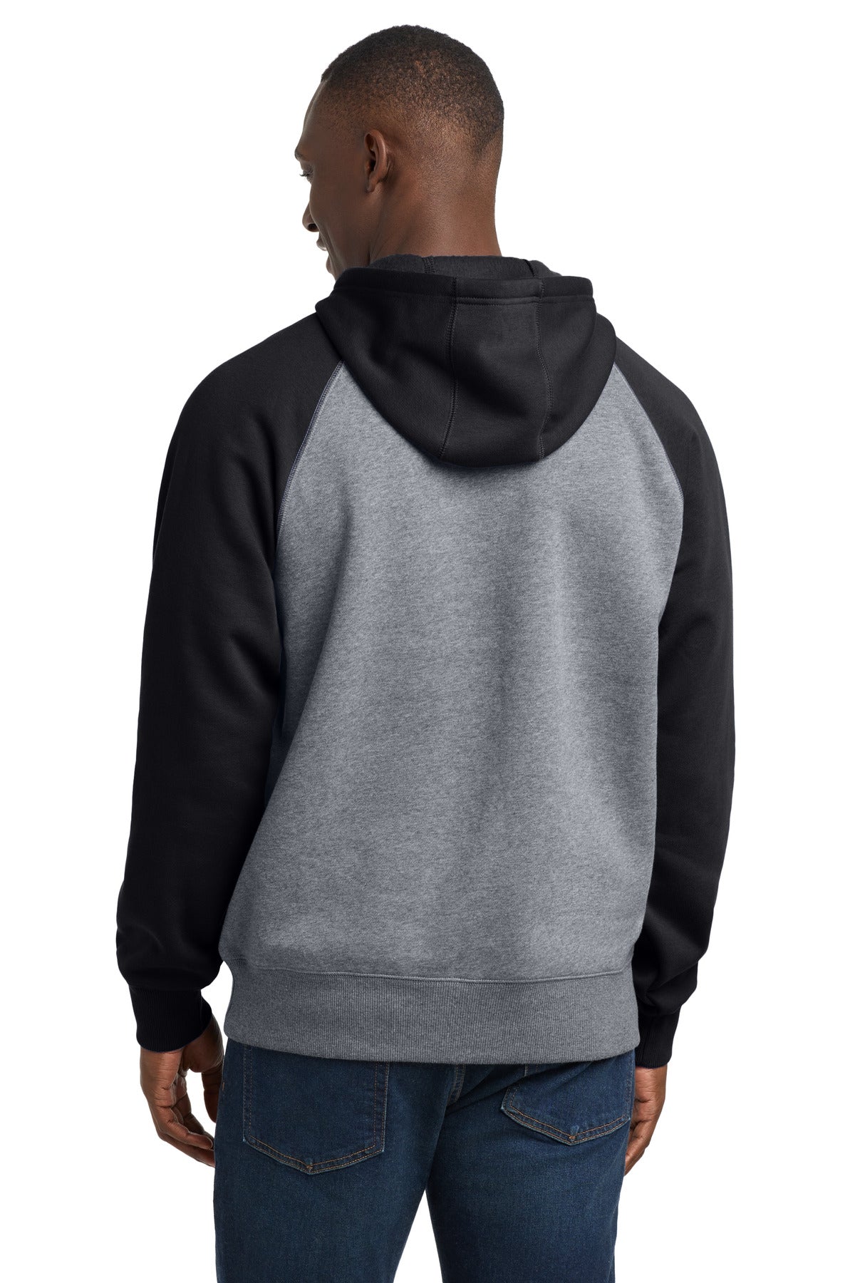 Sport-Tek Raglan Colorblock Pullover Hooded Sweatshirt. ST267