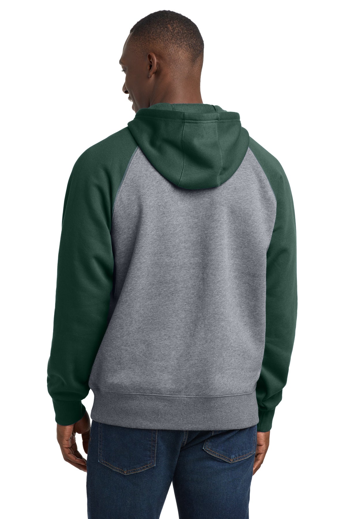 Sport-Tek Raglan Colorblock Pullover Hooded Sweatshirt. ST267