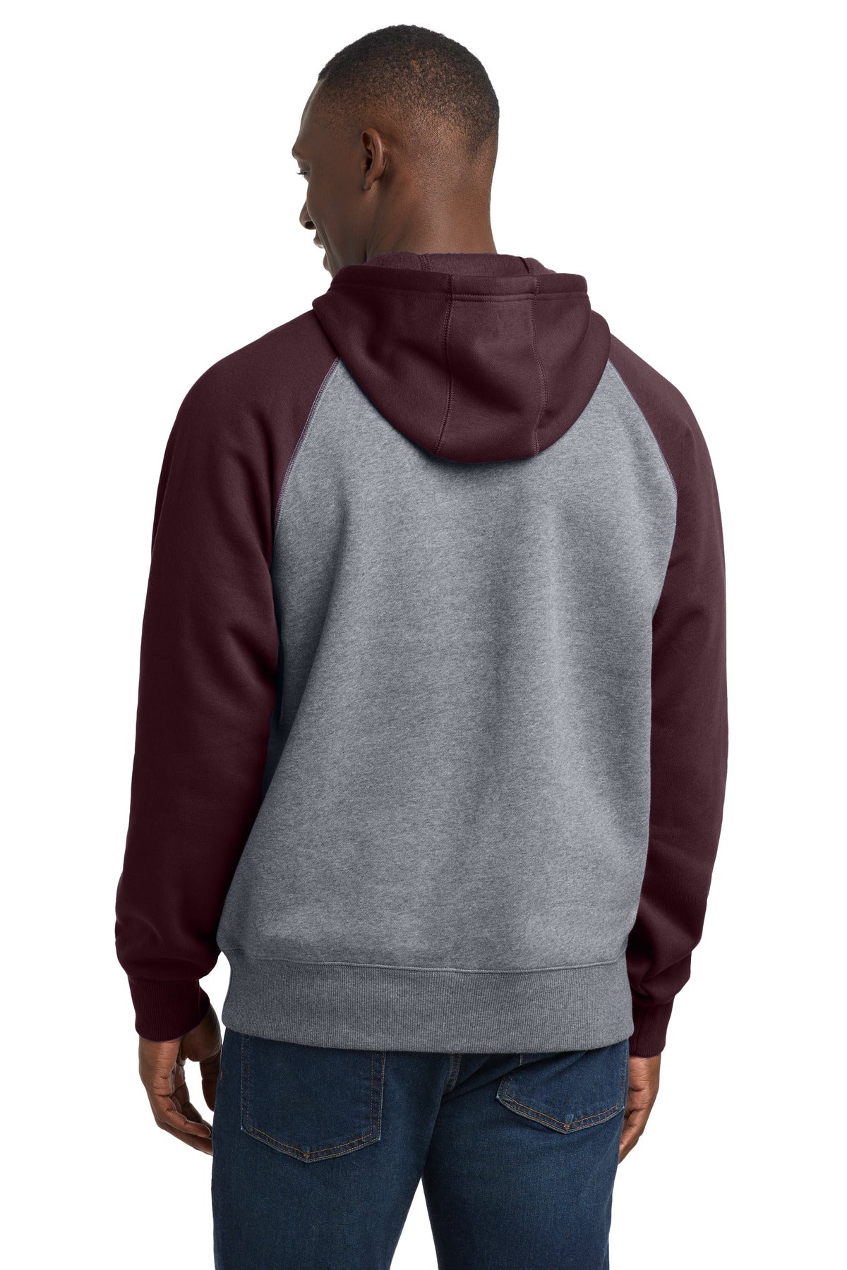 Sport-Tek Raglan Colorblock Pullover Hooded Sweatshirt. ST267
