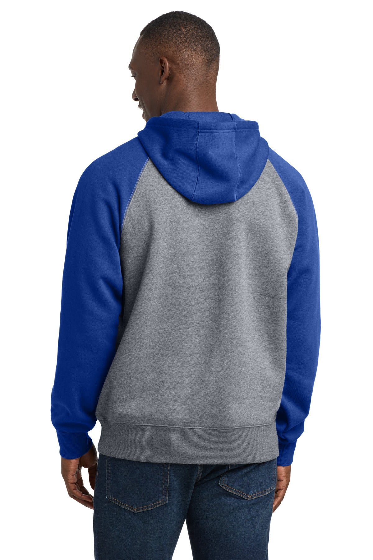 Sport-Tek Raglan Colorblock Pullover Hooded Sweatshirt. ST267