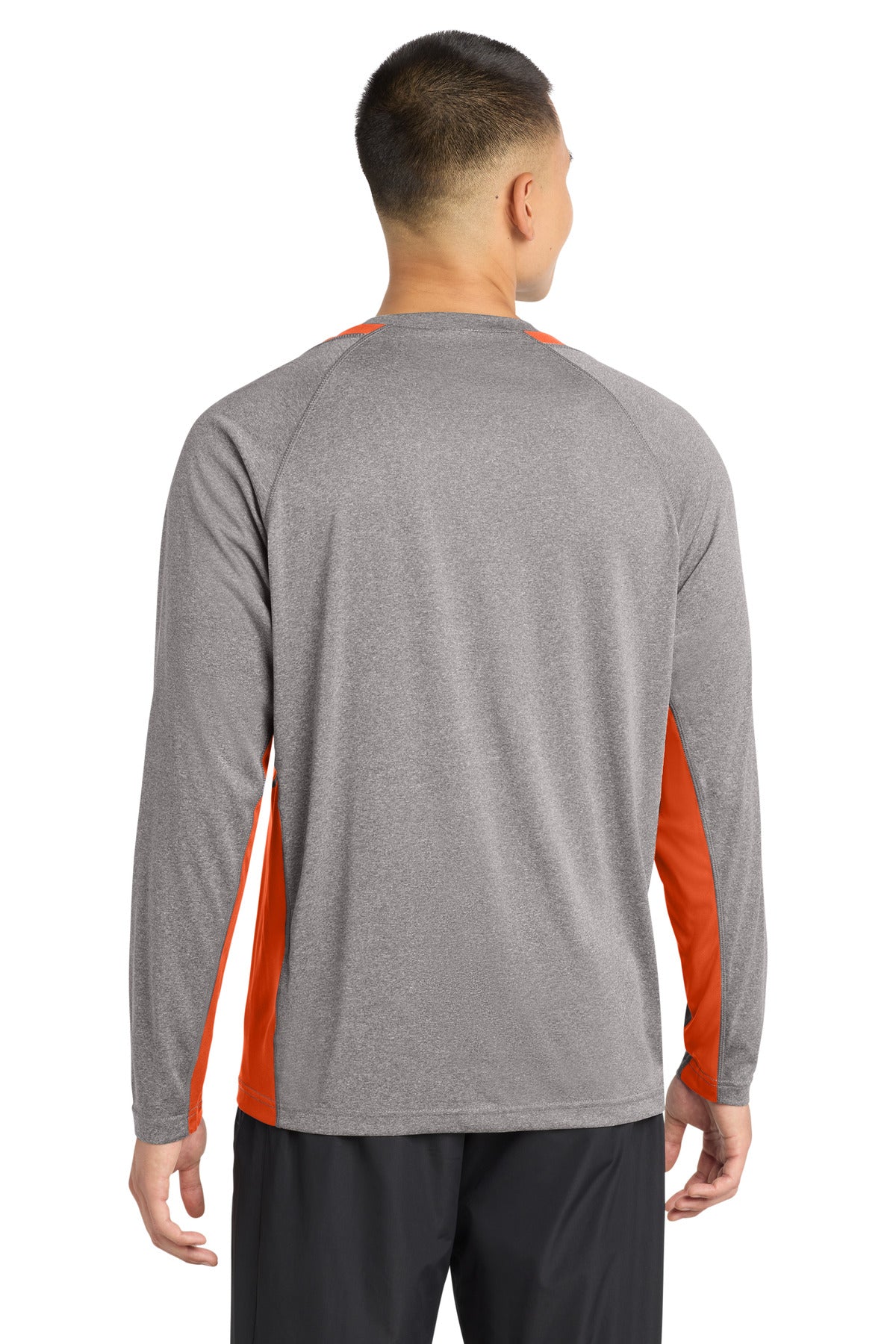 Sport-Tek Long Sleeve Heather Colorblock Contender Tee. ST361LS