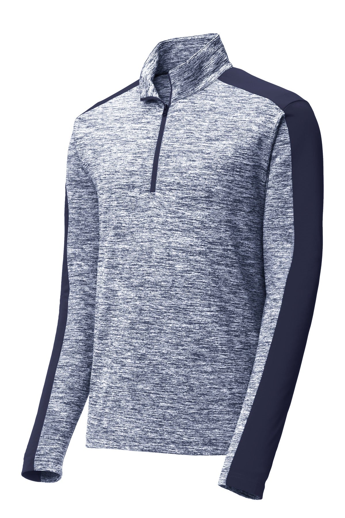 Sport-Tek PosiCharge Electric Heather Colorblock 1/4-Zip Pullover. ST397