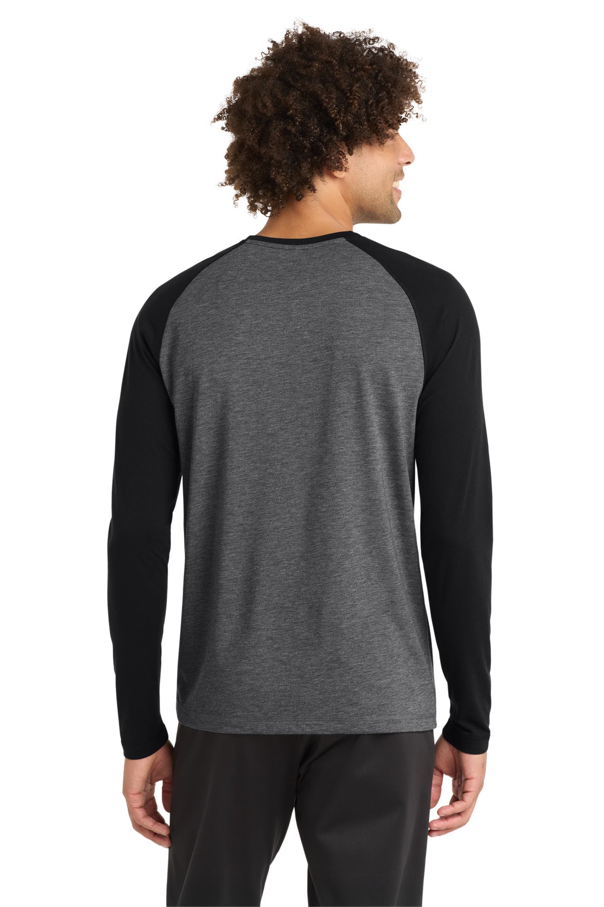 Sport-Tek  PosiCharge  Long Sleeve Tri-Blend Wicking Raglan Tee ST400LS