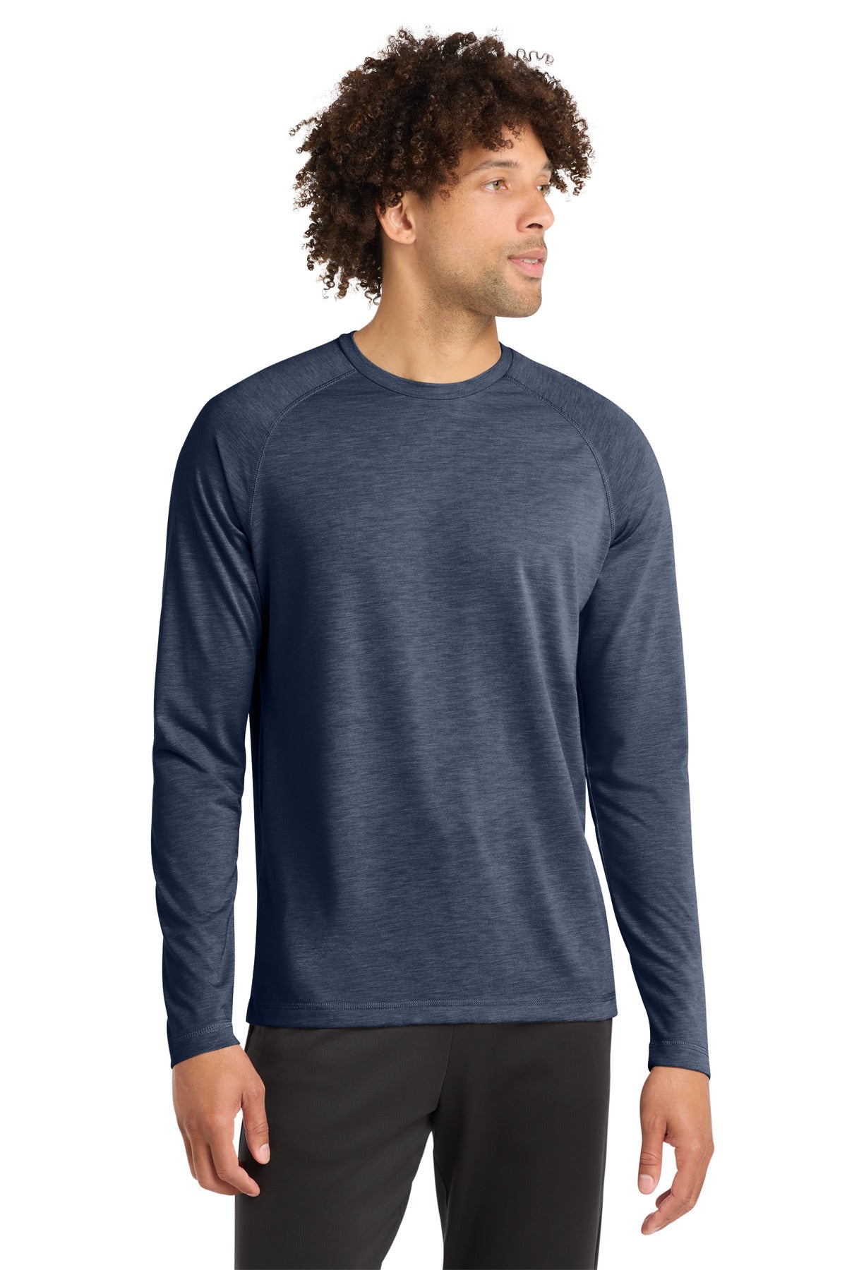 Sport-Tek  PosiCharge  Long Sleeve Tri-Blend Wicking Raglan Tee ST400LS