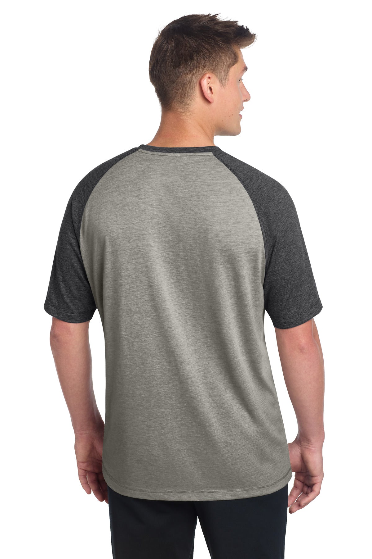 Sport-Tek  PosiCharge  Tri-Blend Wicking Raglan Tee. ST400