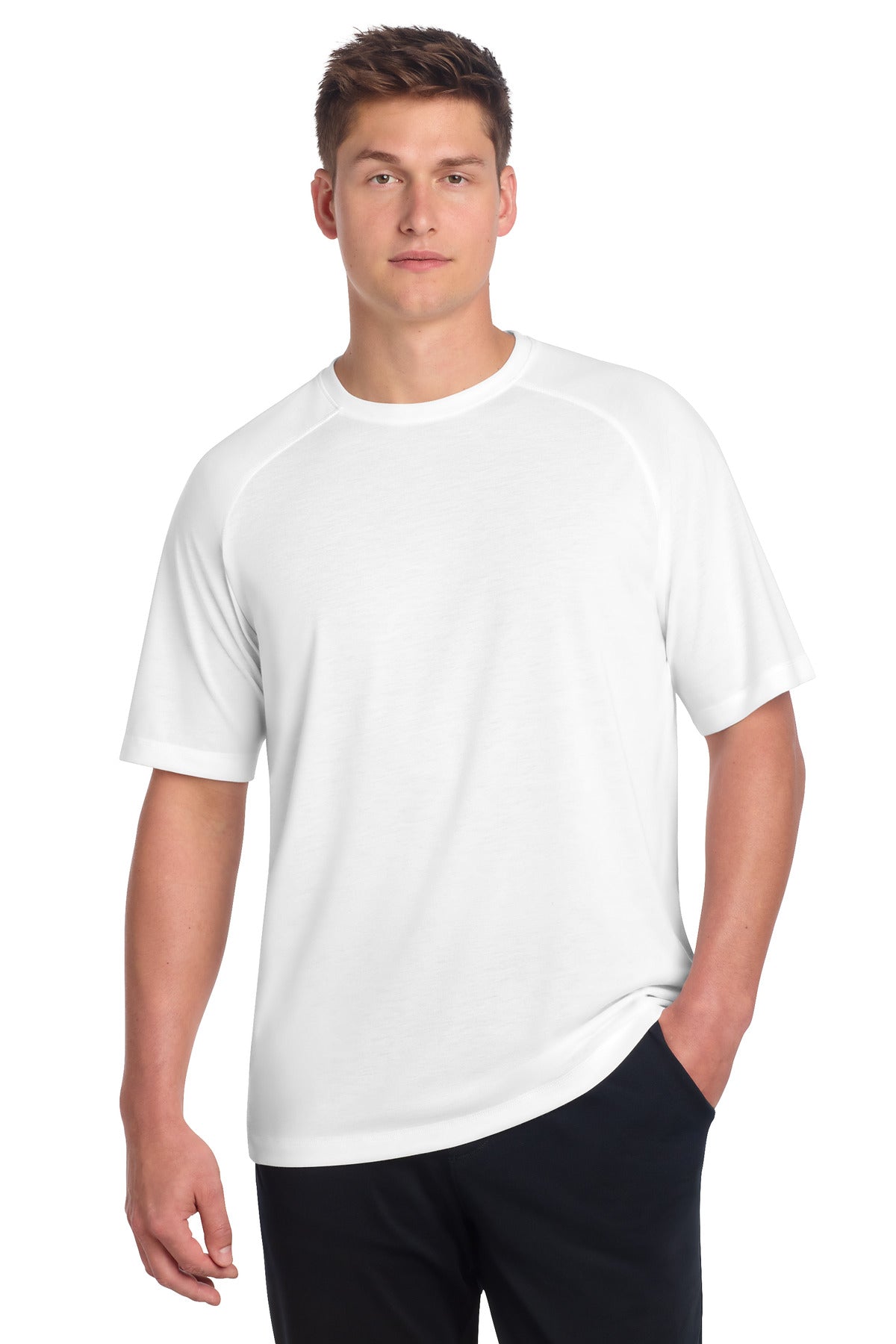 Sport-Tek  PosiCharge  Tri-Blend Wicking Raglan Tee. ST400