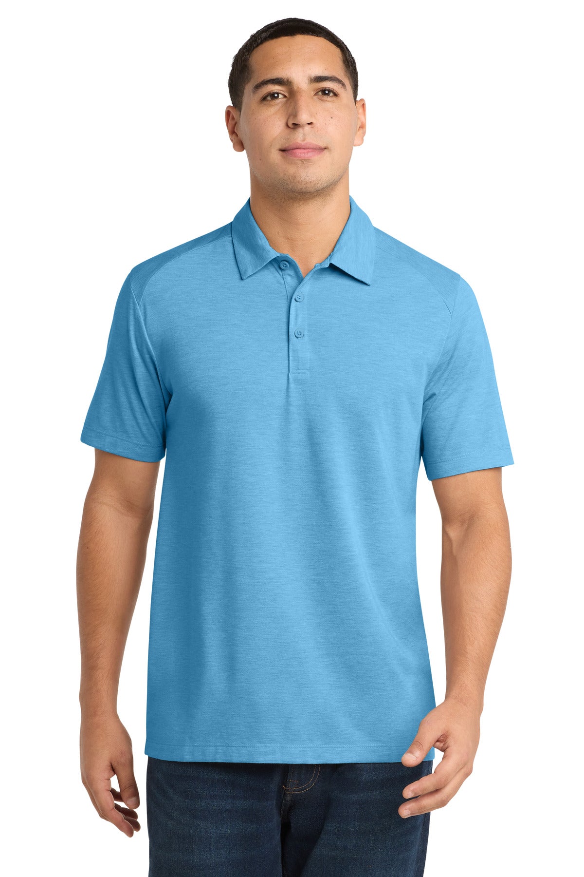 Sport-Tek  PosiCharge  Tri-Blend Wicking Polo. ST405