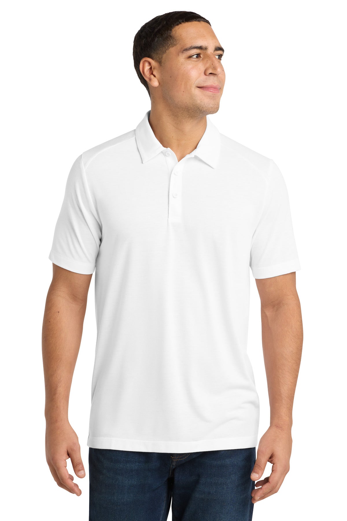 Sport-Tek  PosiCharge  Tri-Blend Wicking Polo. ST405