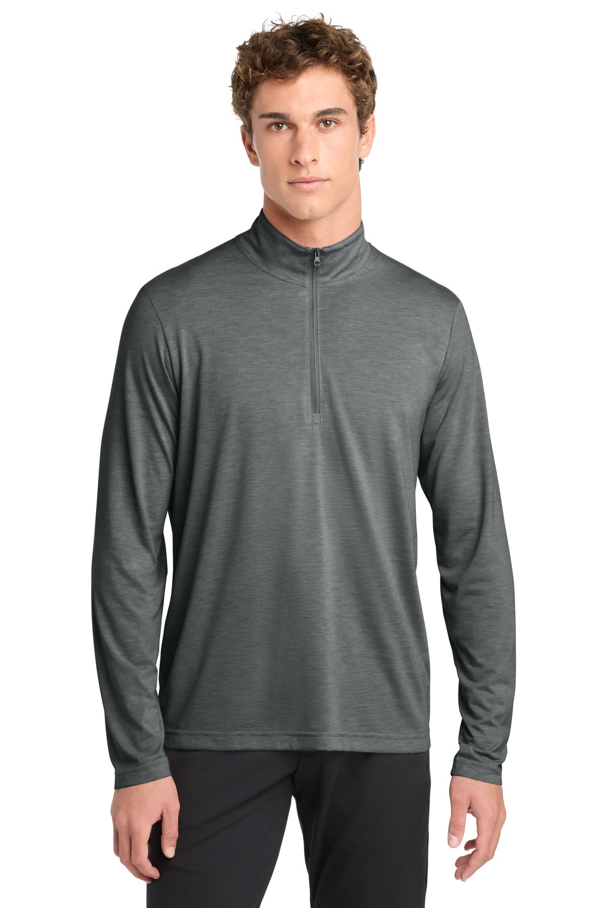 Sport-Tek  PosiCharge  Tri-Blend Wicking 1/4-Zip Pullover. ST407