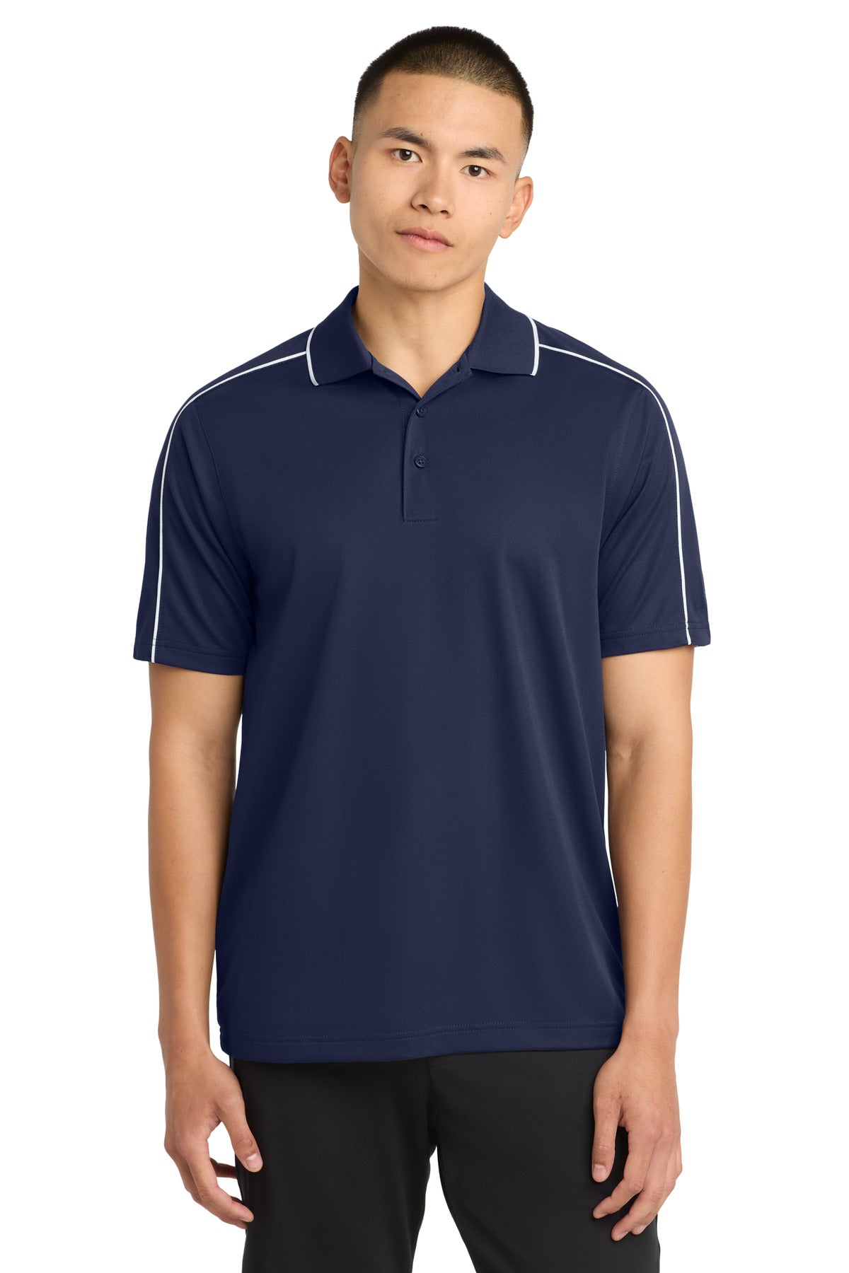 Sport-Tek Micropique Sport-Wick Piped Polo. ST653