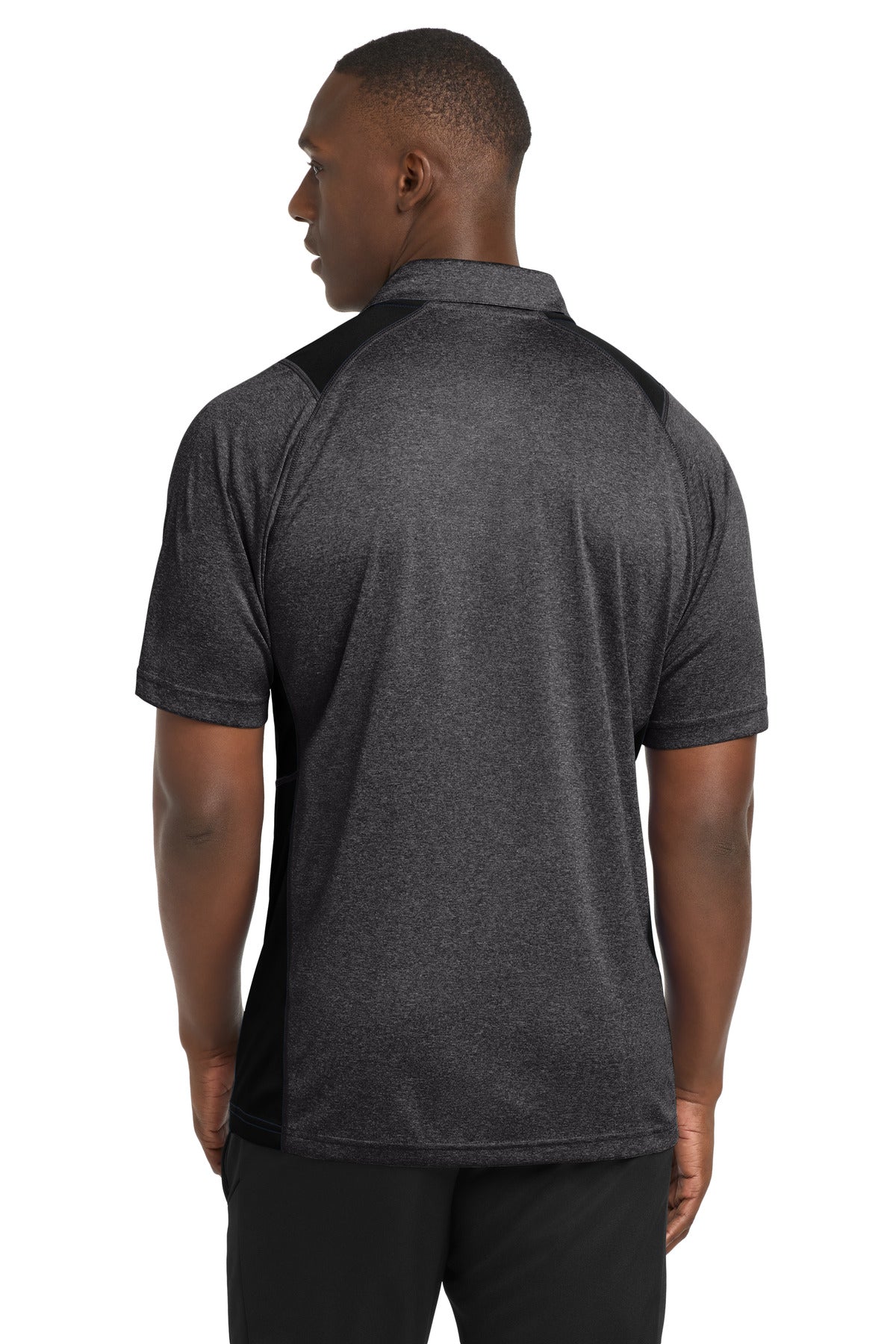Sport-Tek Heather Colorblock Contender Polo. ST665