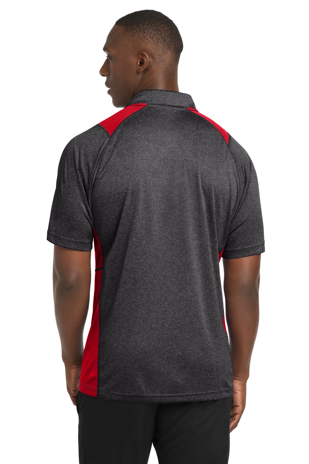 Sport-Tek Heather Colorblock Contender Polo. ST665