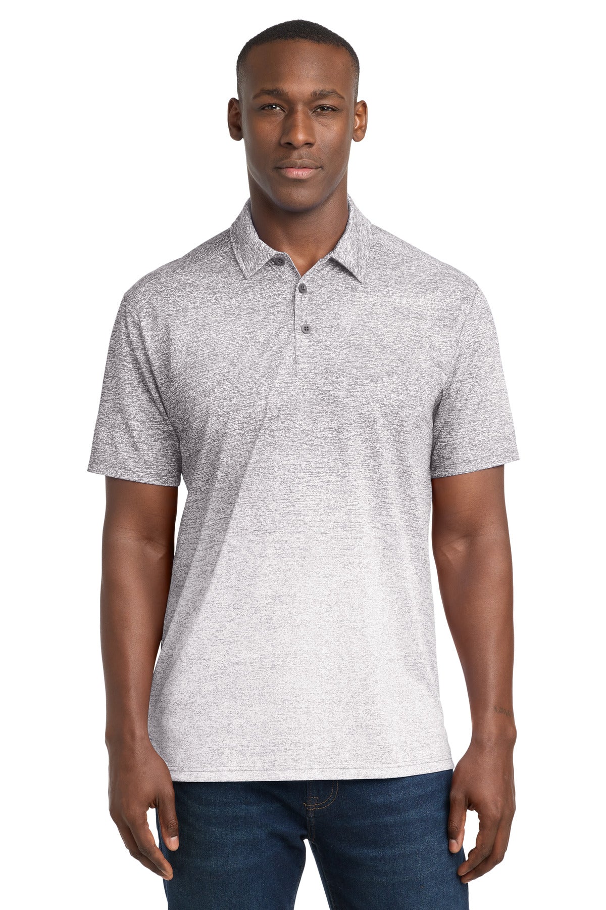 Sport-Tek  Ombre Heather Polo. ST671