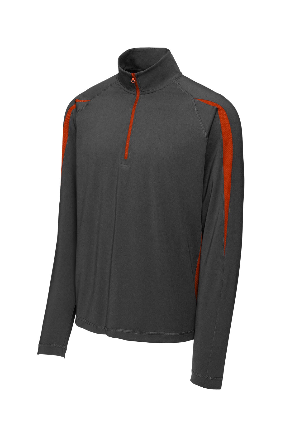 Sport-Tek Sport-Wick Stretch 1/4-Zip Colorblock Pullover. ST851