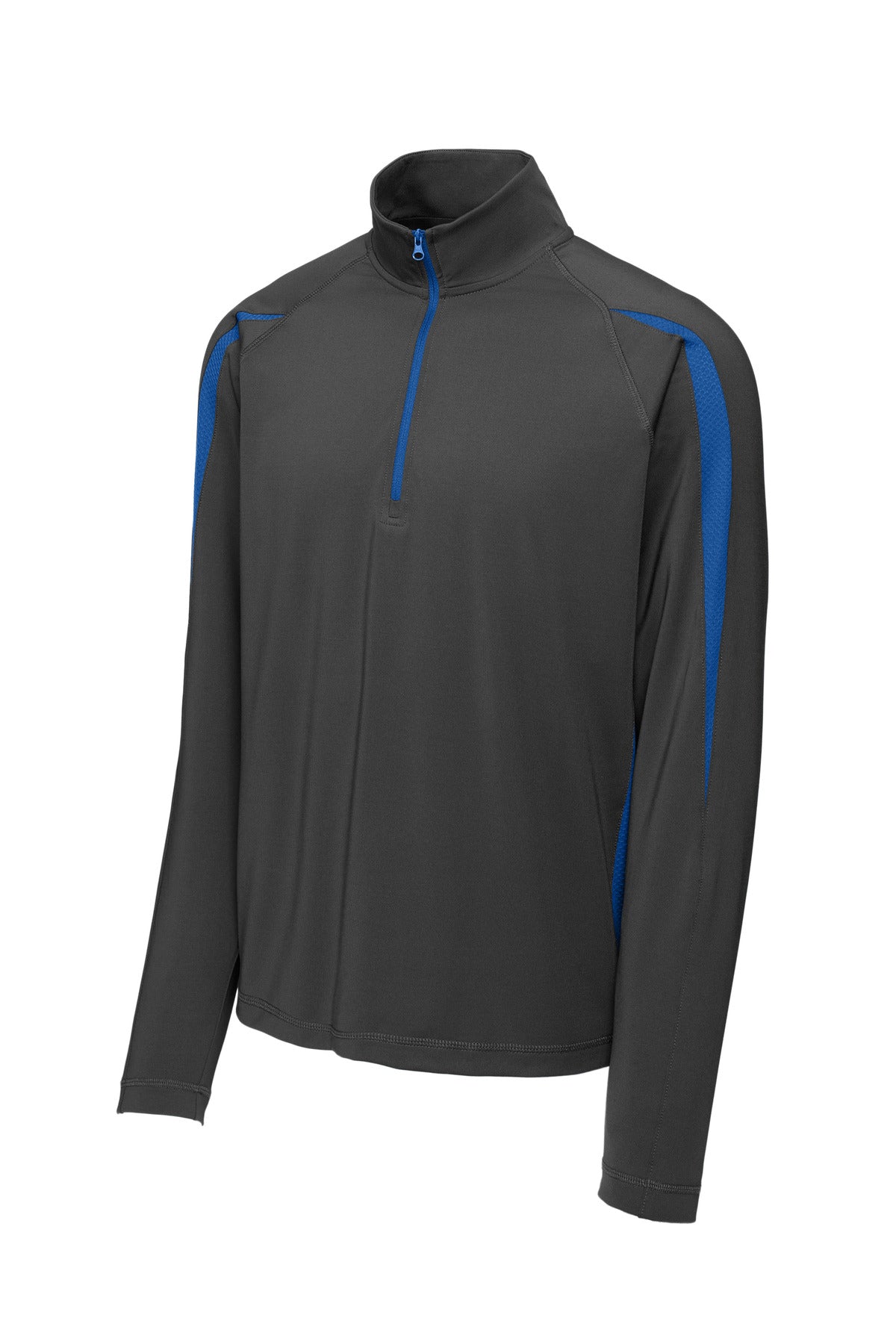 Sport-Tek Sport-Wick Stretch 1/4-Zip Colorblock Pullover. ST851