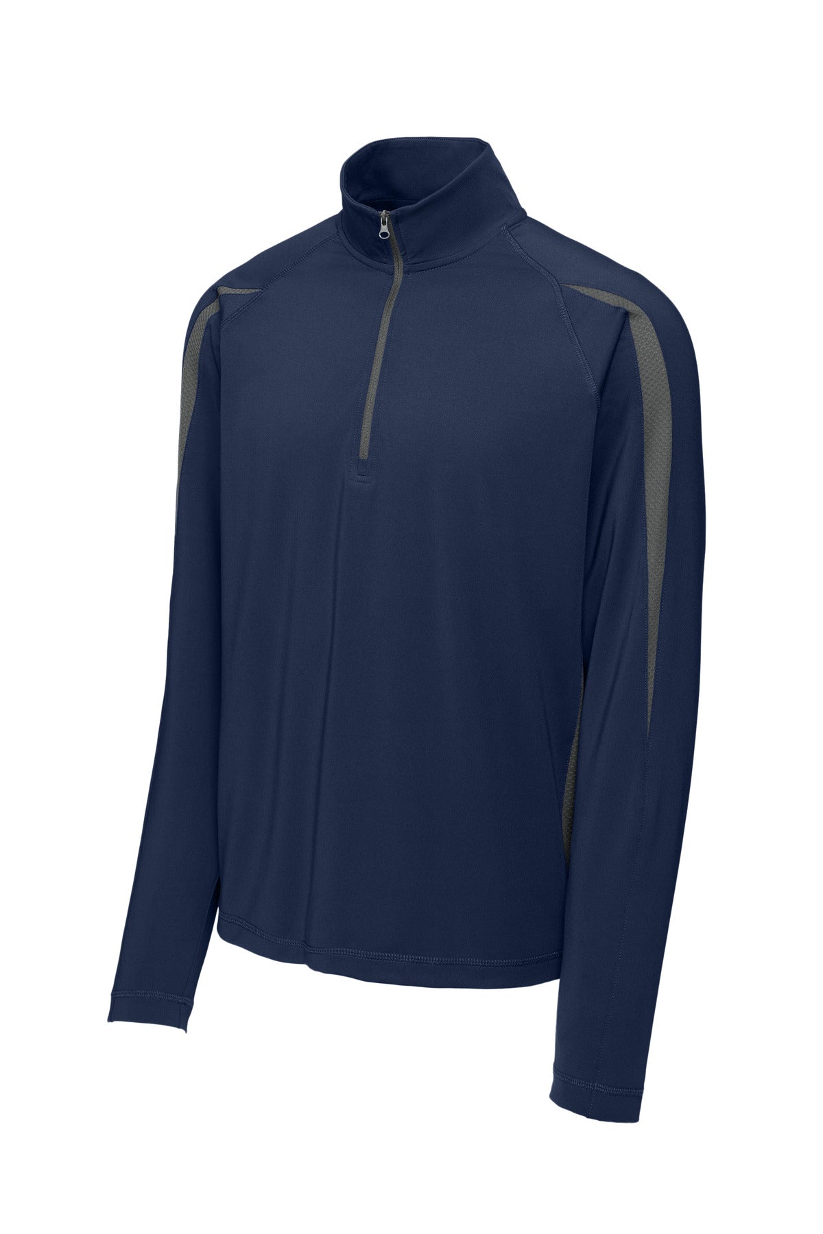 Sport-Tek Sport-Wick Stretch 1/4-Zip Colorblock Pullover. ST851