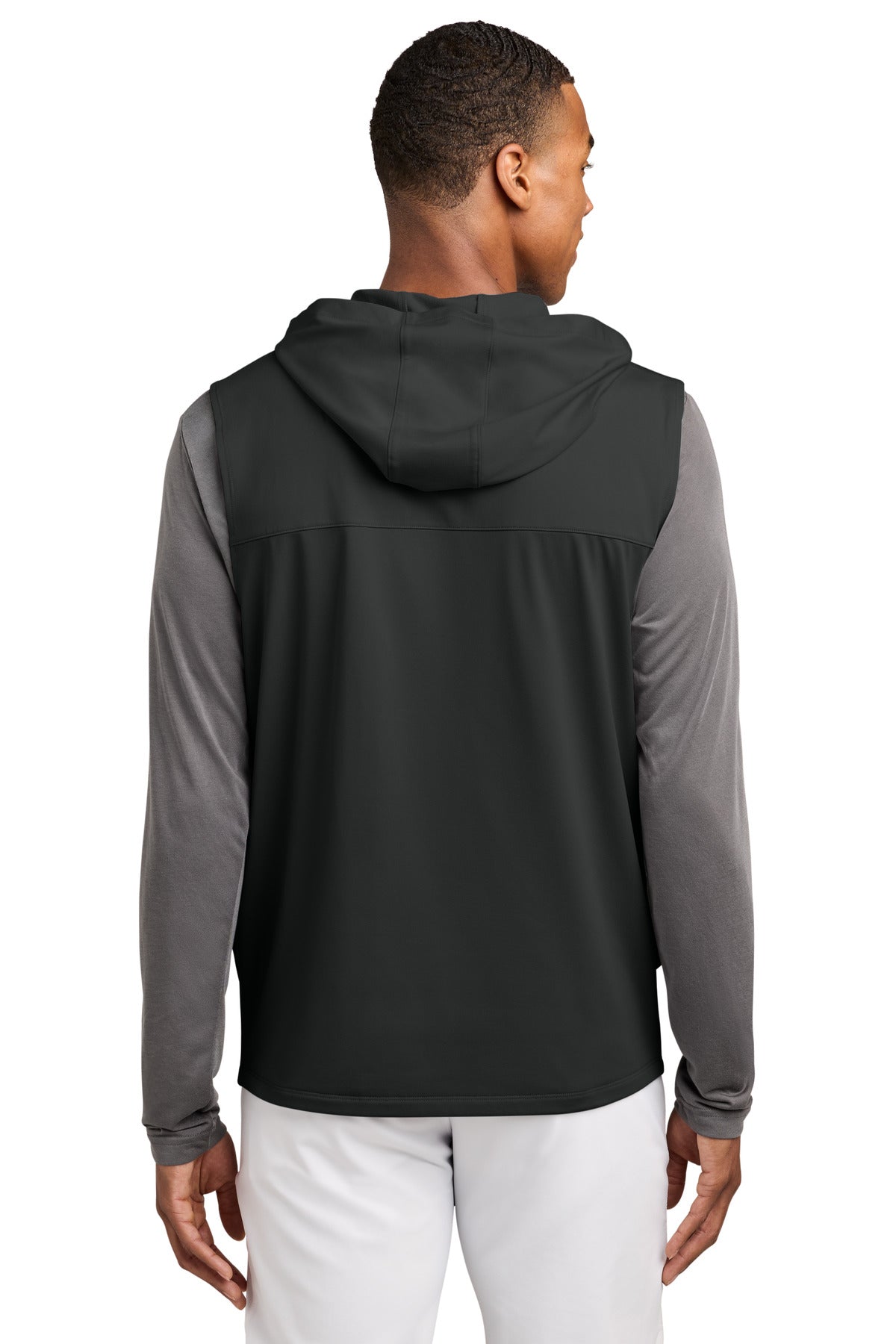 Sport-Tek Sport-Wick Stretch Sleeveless Hooded 1/4-Zip ST858