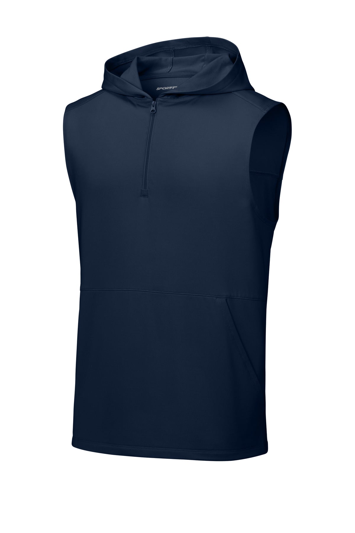Sport-Tek Sport-Wick Stretch Sleeveless Hooded 1/4-Zip ST858