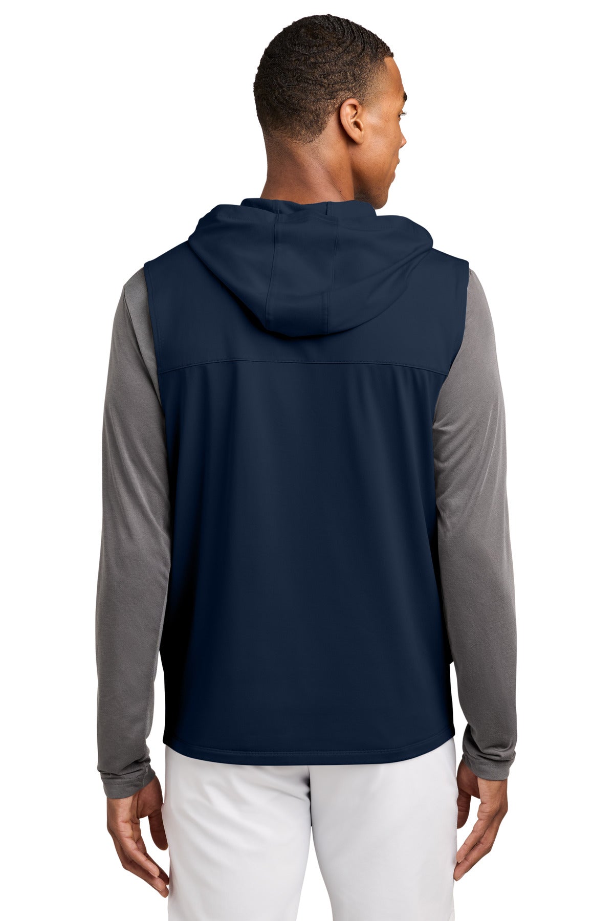 Sport-Tek Sport-Wick Stretch Sleeveless Hooded 1/4-Zip ST858
