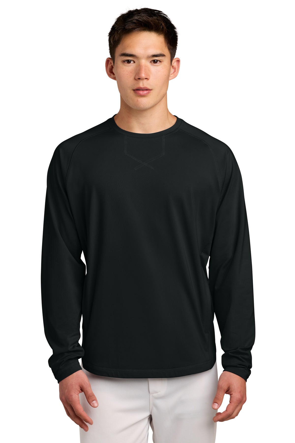 Sport-Tek Sport-Wick Stretch Pocketed Crewneck ST859