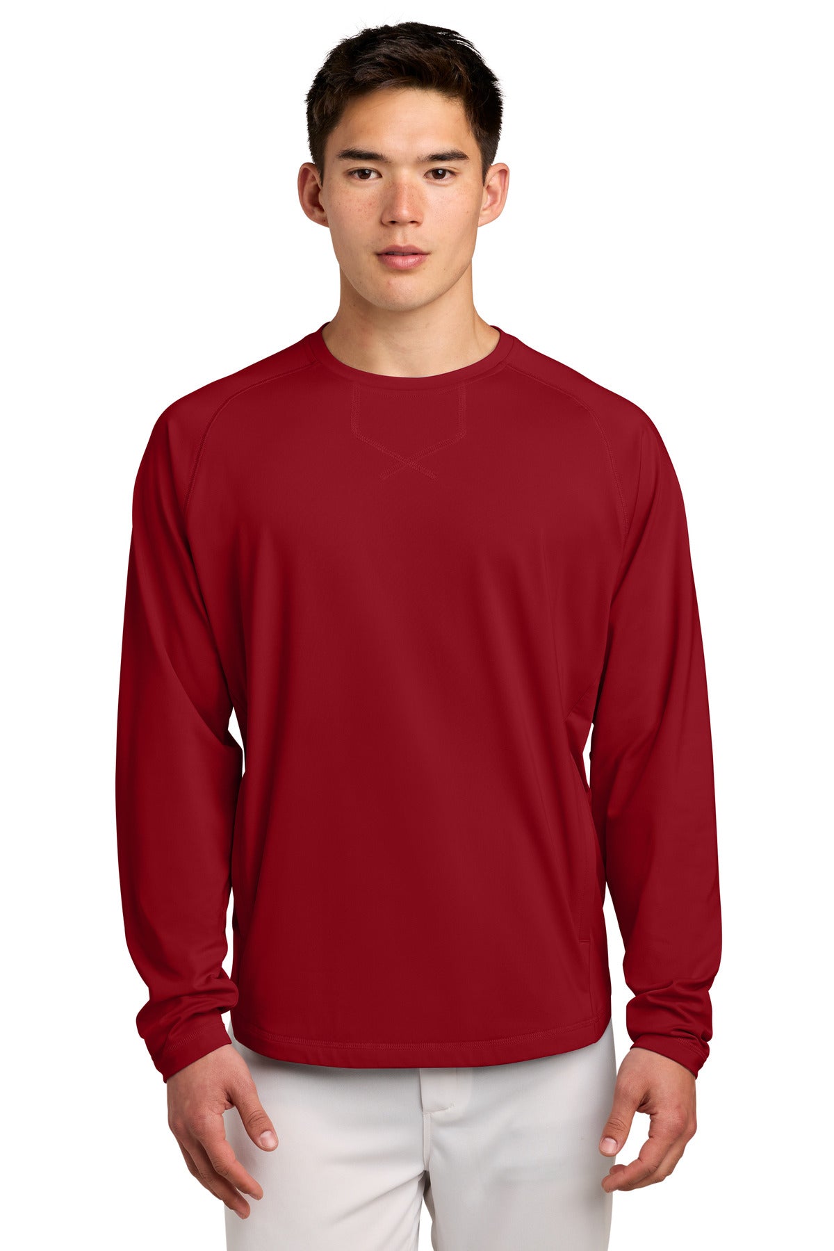 Sport-Tek Sport-Wick Stretch Pocketed Crewneck ST859