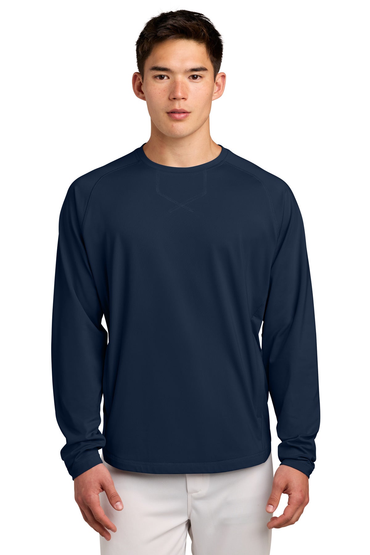Sport-Tek Sport-Wick Stretch Pocketed Crewneck ST859