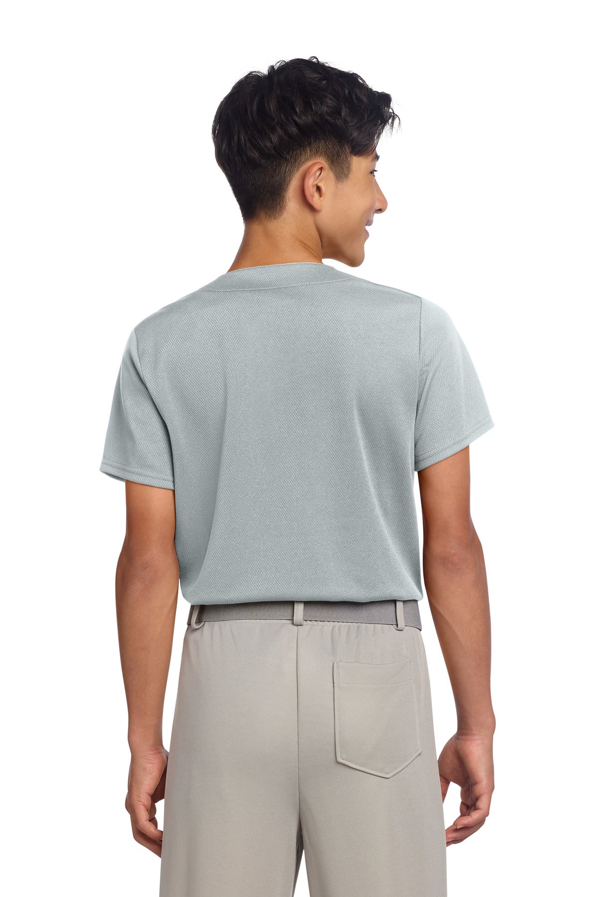 Sport-Tek Youth PosiCharge Tough Mesh Full-Button Jersey YST220