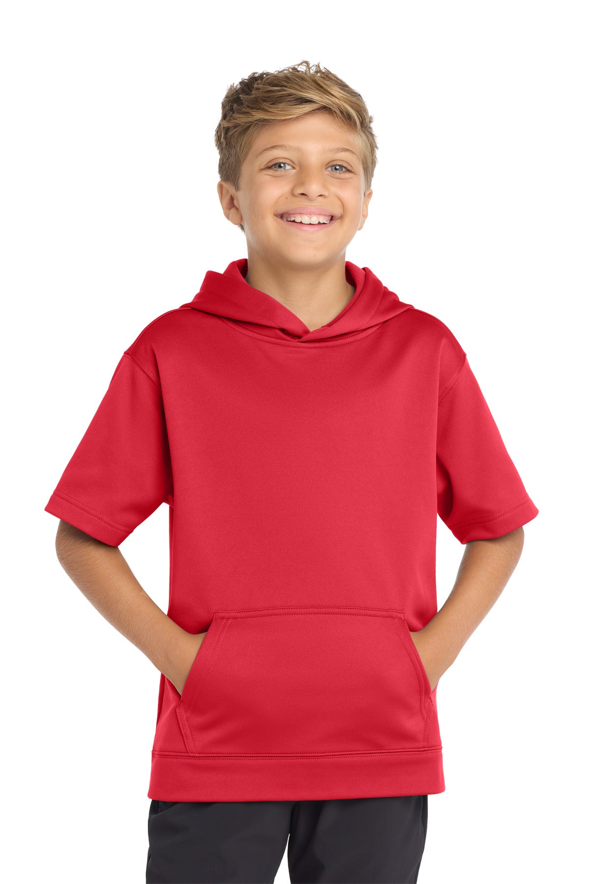 Sport-Tek  Youth Sport-Wick  Fleece Short Sleeve Hooded Pullover. YST251
