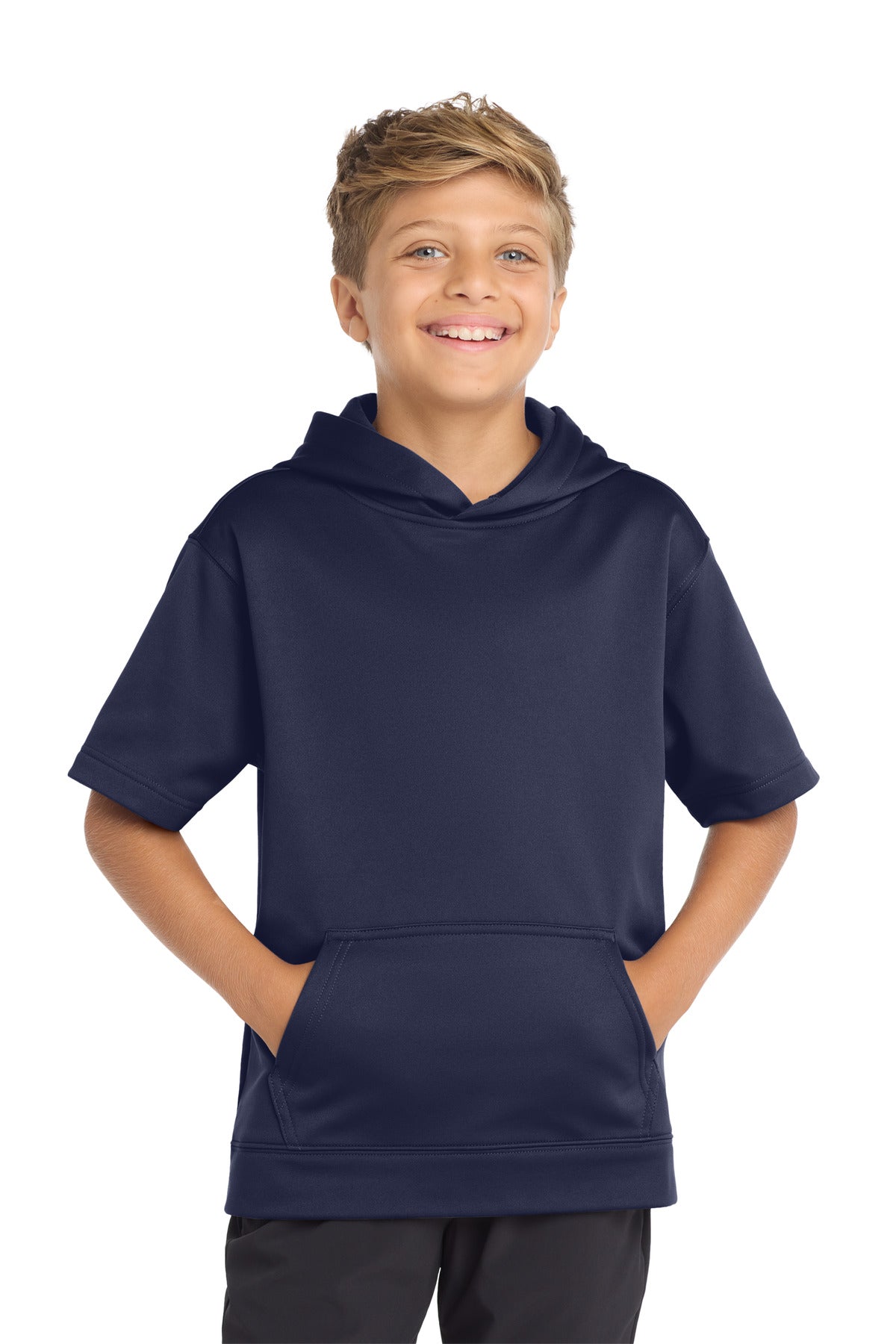 Sport-Tek  Youth Sport-Wick  Fleece Short Sleeve Hooded Pullover. YST251